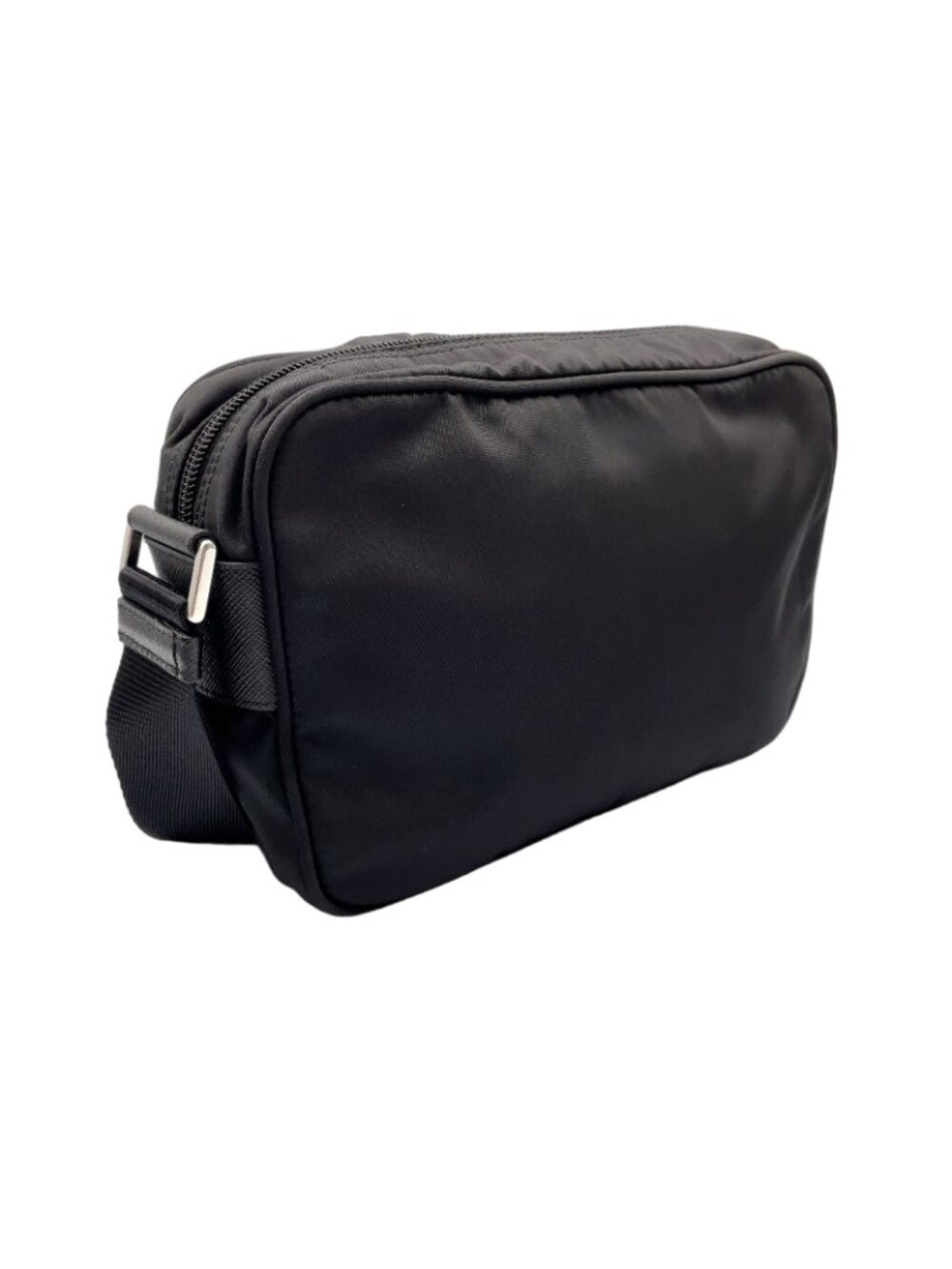 Prada Re-Nylon Black Shoulder Bag Silver - Picture 2 of 14